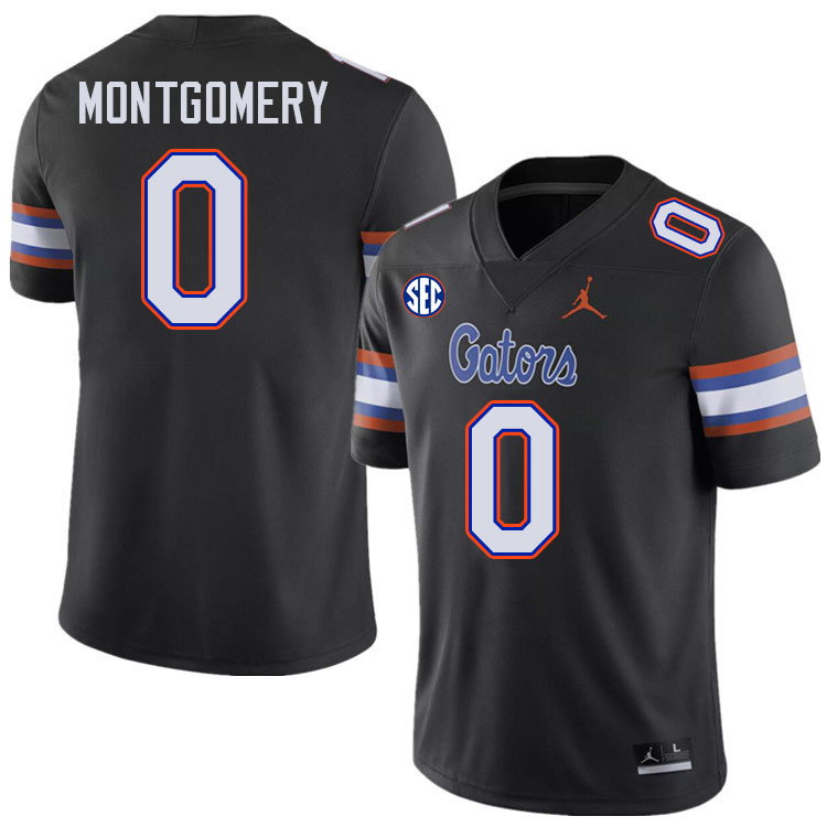 Florida Gators #0 Naeshaun Montgomery College Football Jerseys Stitched-Black